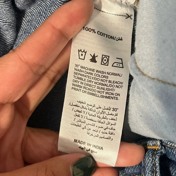 SASSAFRAS Women Blue Pure Cotton Jogger High-Rise size Large - Picture 8 of 11